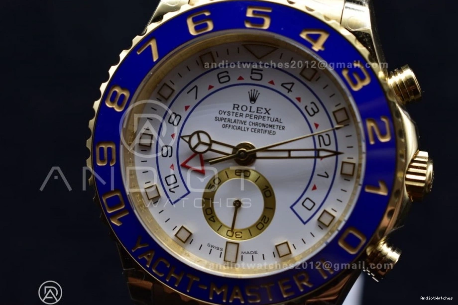 II Best Dial YachtMaster White A on Comfortable 116688 1218 YG 1:1 Bracelet Edition KF YG 0401